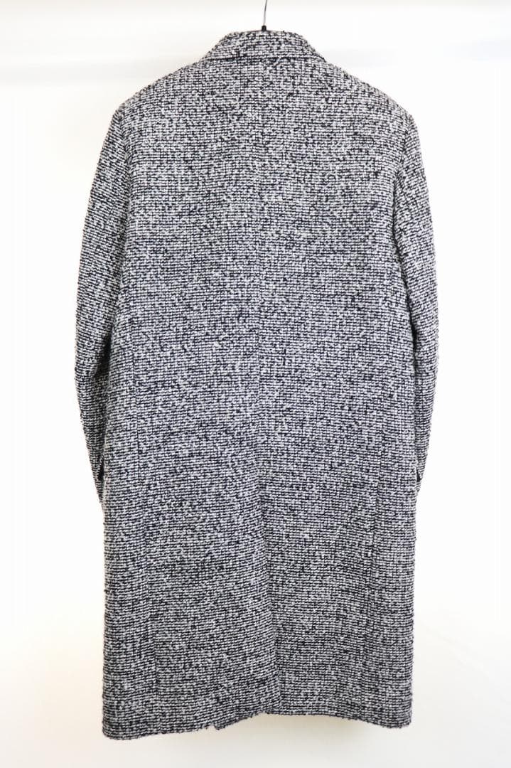 極美品 D .answer ツィード チェスターコート 白黒 48