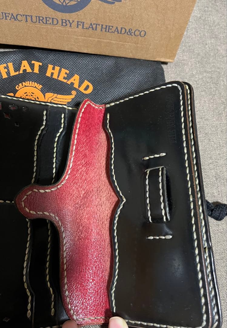 値下げ　フラットヘッド　コードバンウォレット