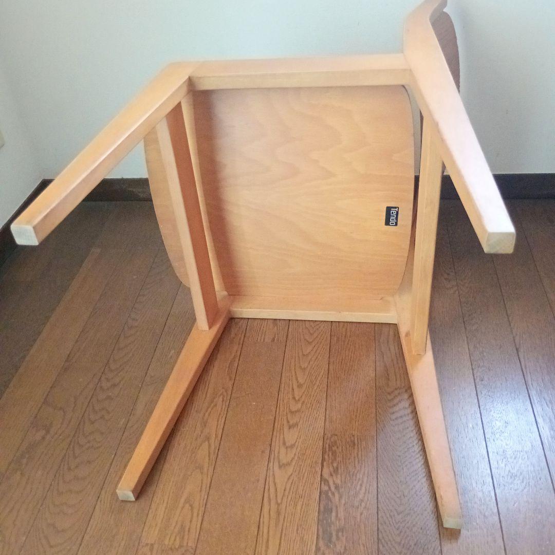 ①グッドデザイン賞【天童木工】ブックチェア/ダイニングチェア/木製椅子/USED