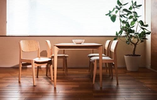 ①グッドデザイン賞【天童木工】ブックチェア/ダイニングチェア/木製椅子/USED