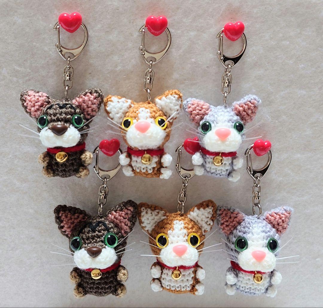 犬・ネコ　キーホルダー（大・小・ミニ）13点セット