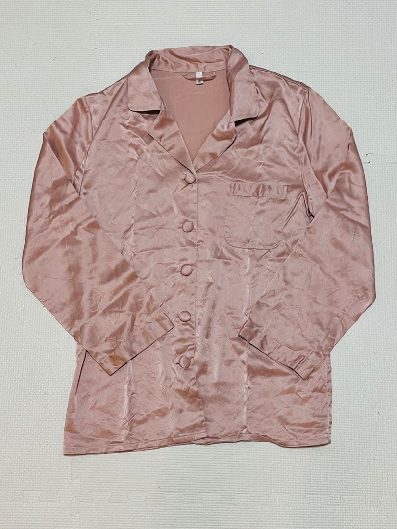 【てつこ】リリーシルクLily silk 高級シルク製 ボタンパジャマ　ピ