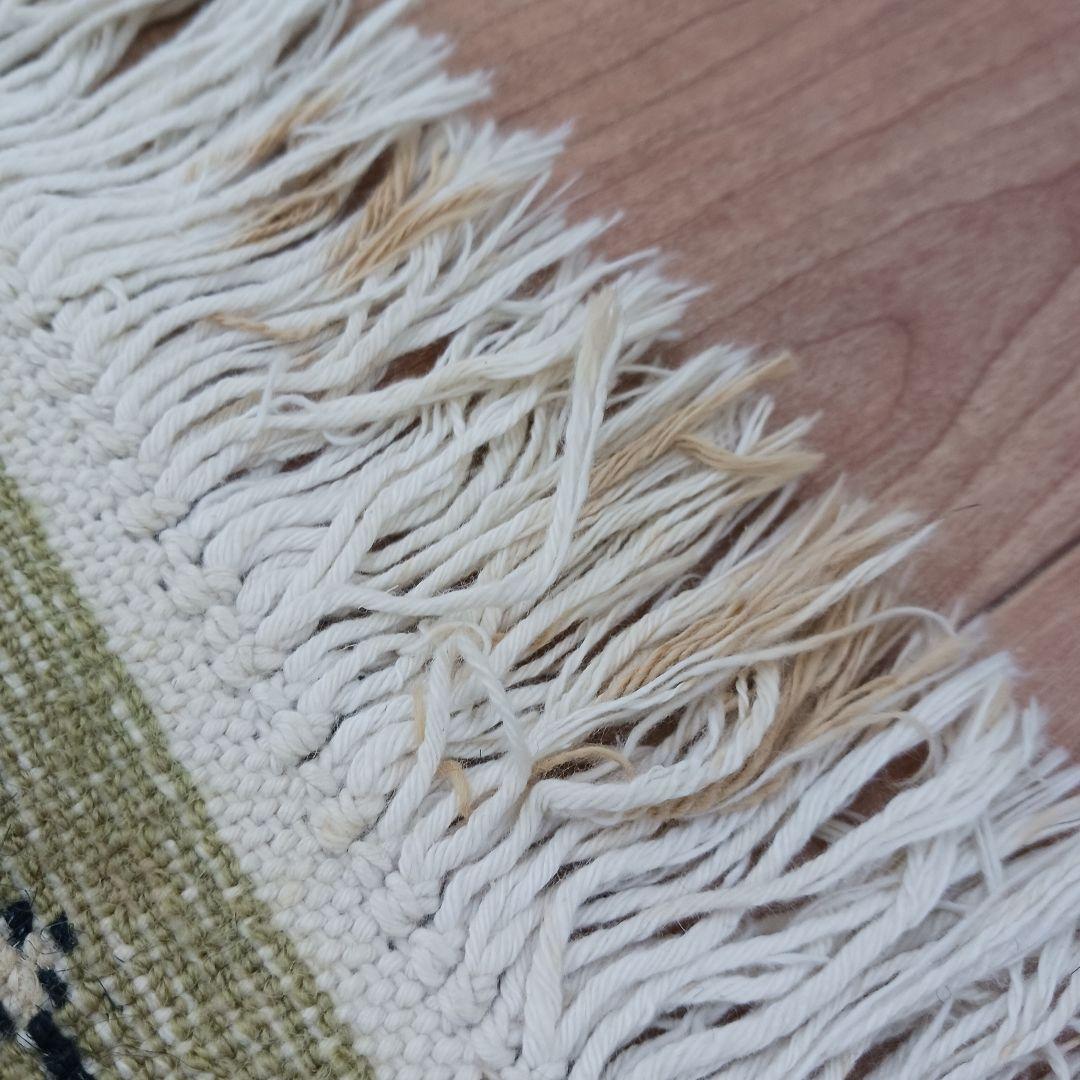 専用 Y2208 パキスタン絨毯 ウール×コットン 手織り 139×89㎝