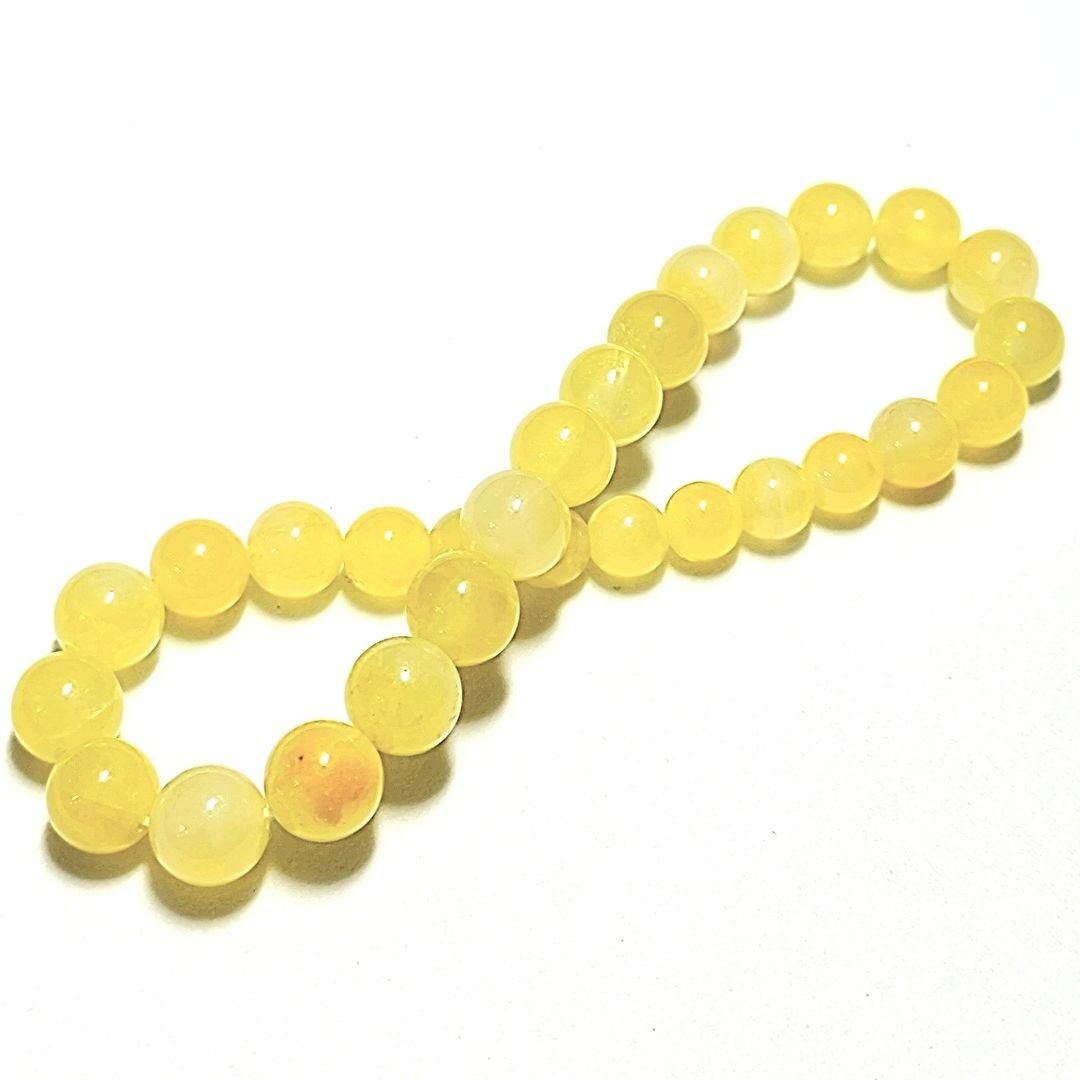 ★グラデーションサイズイエロースミソナイト 7.3-5.8ミリ珠ブレス(SA+)