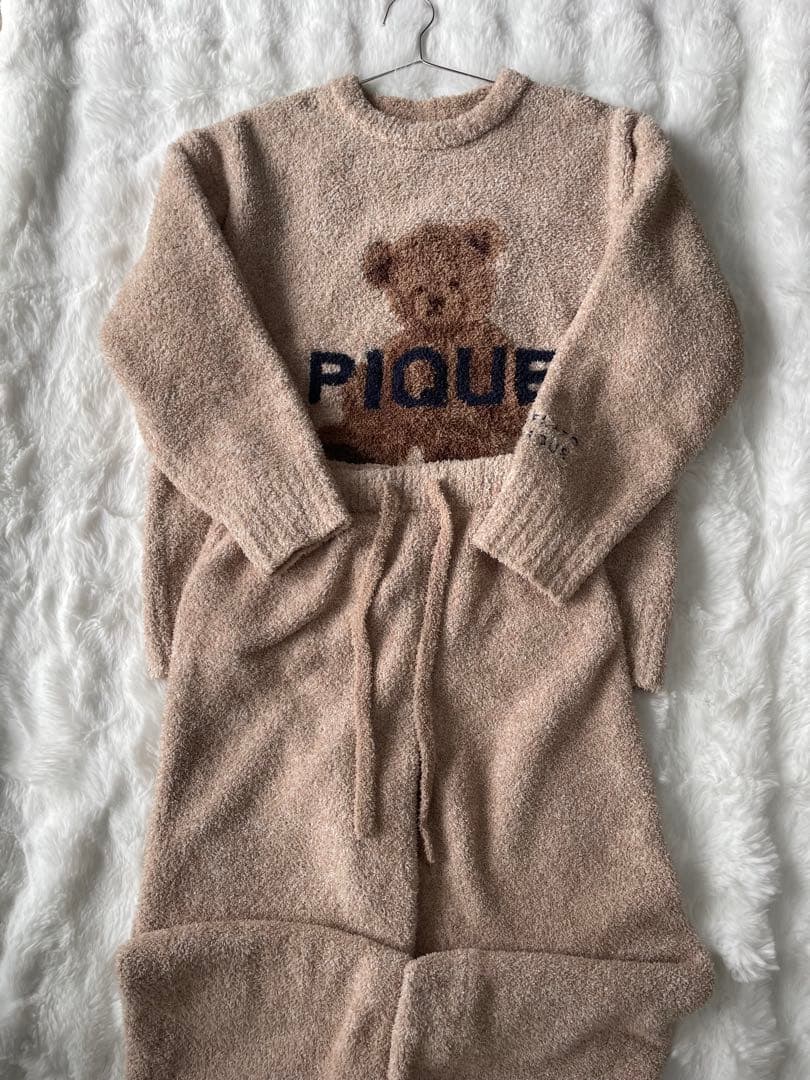 【美品】ジェラピケベアルームウェアgelato pique ベージュ上下セット