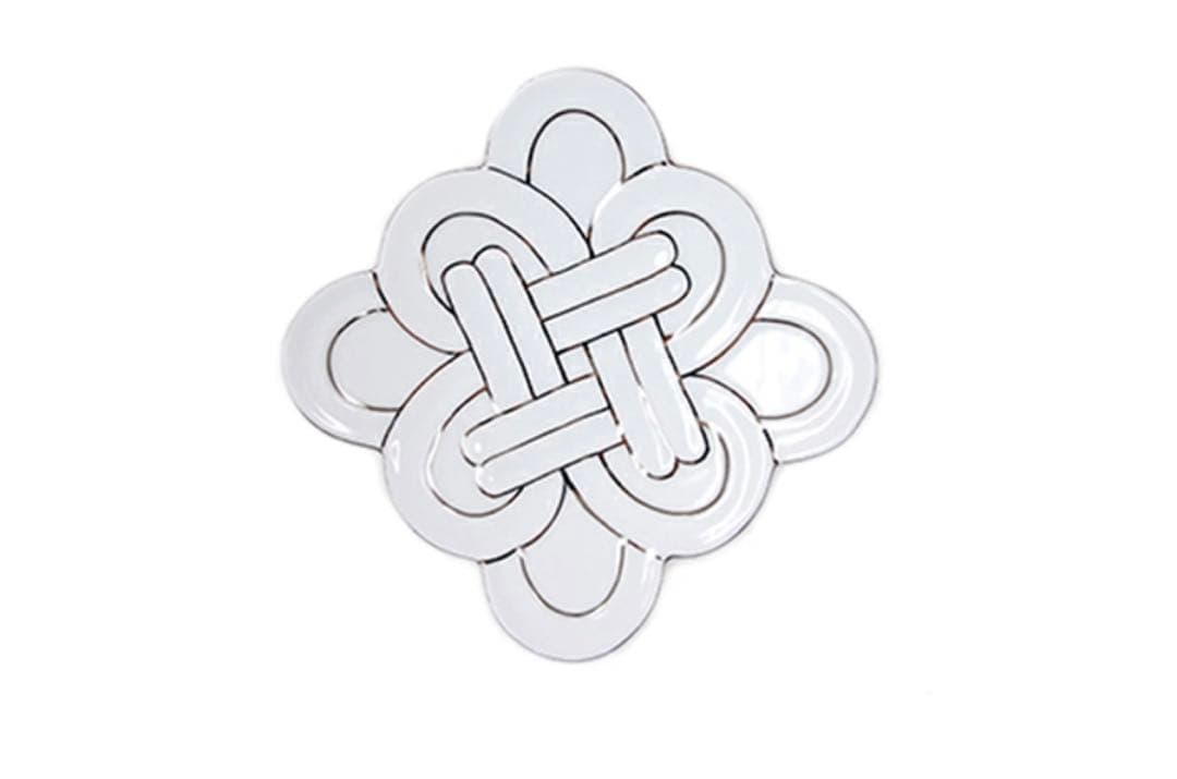 新品未使用　有田焼　渕プラチナ小皿　線吉祥むすび 6枚セット