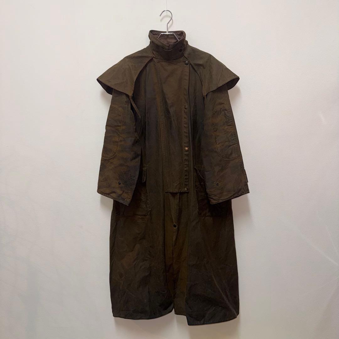 90s 英国製 オイルド ダスターコート ユーロビンテージ 茶 モード