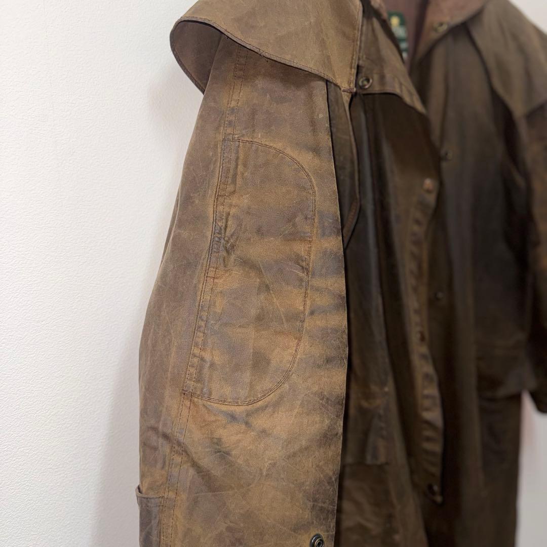 90s 英国製 オイルド ダスターコート ユーロビンテージ 茶 モード