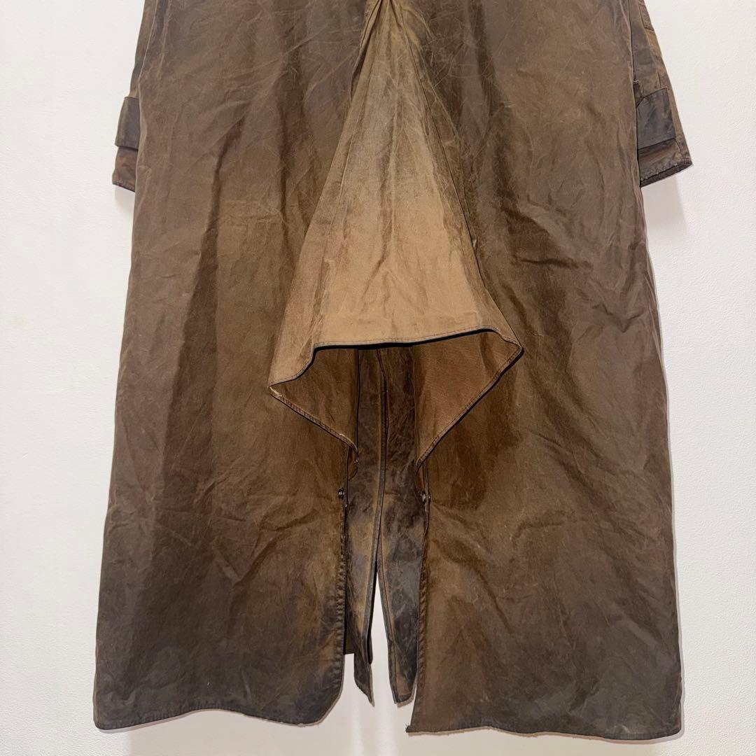 90s 英国製 オイルド ダスターコート ユーロビンテージ 茶 モード