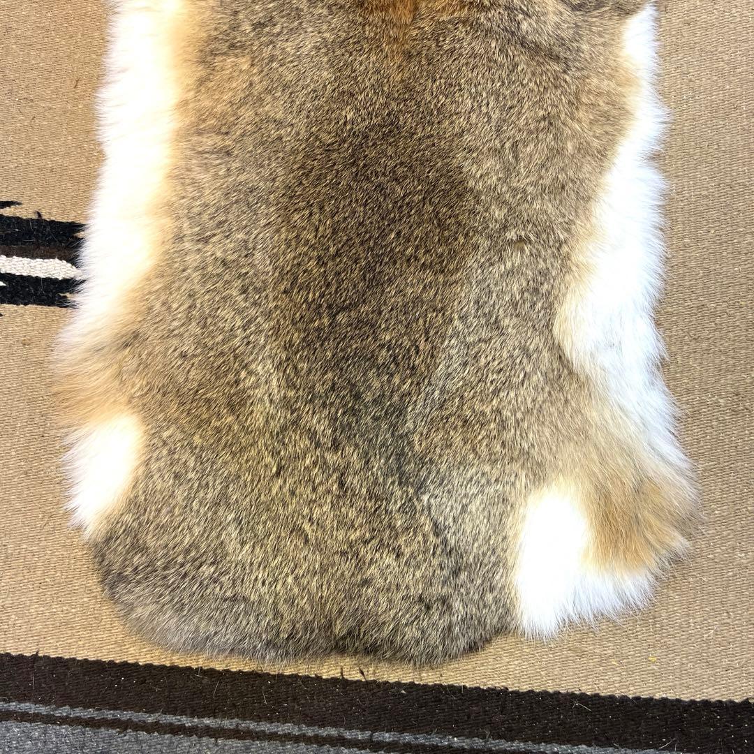 大判ラビット尻あて　登山　釣り　ヒップガード　ウサギ毛皮敷物　スキー　山菜