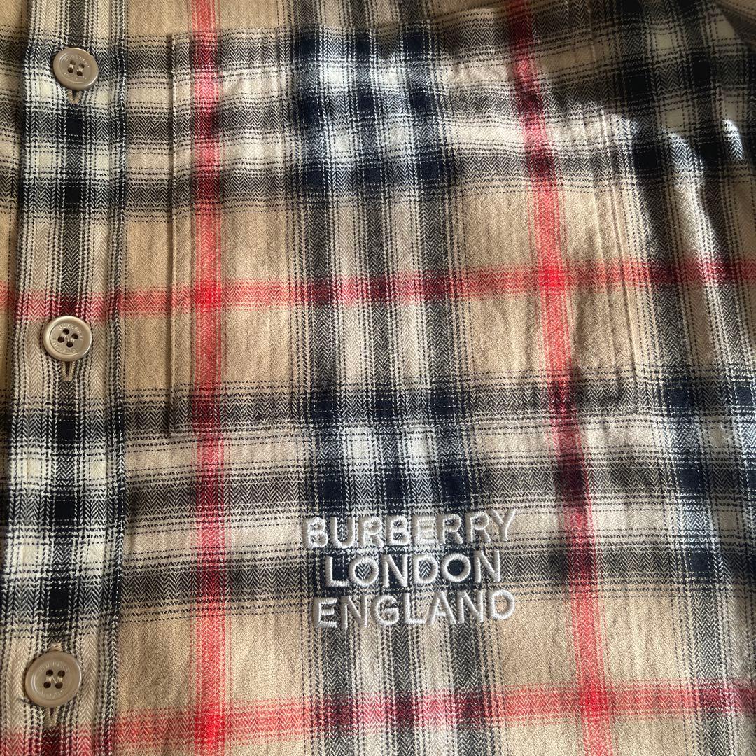 BURBERRY チェック柄長袖シャツ