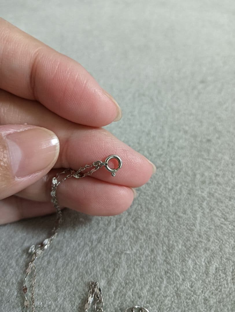 ピンクの猫　festaria 　K10wg 2連ブレスレット　一粒ダイヤ付