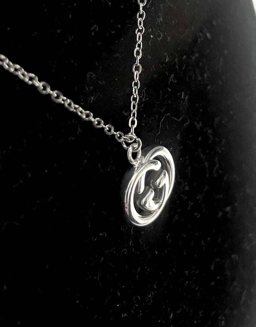 極上美品‼️ GUCCI GGロゴチャームネックレス シルバー925【正規品】