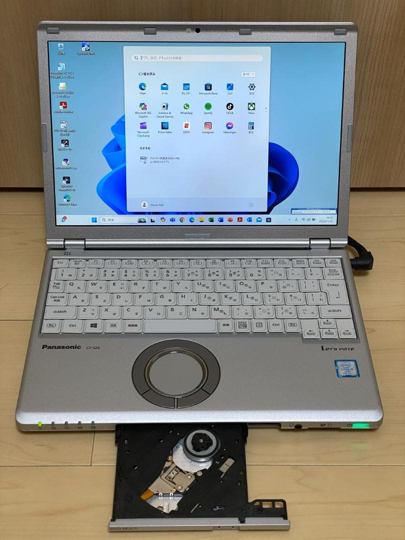 PanasonicレッツノートSZ6WIN11512GB８GBオフィス付黒天板