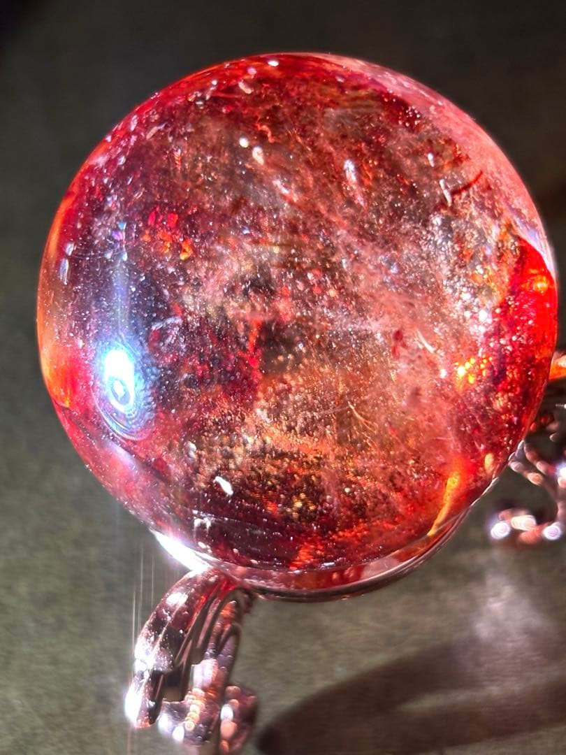 高品質　ファイヤークォーツ　スフィア　ファイアークォーツ（新品未使用）虹