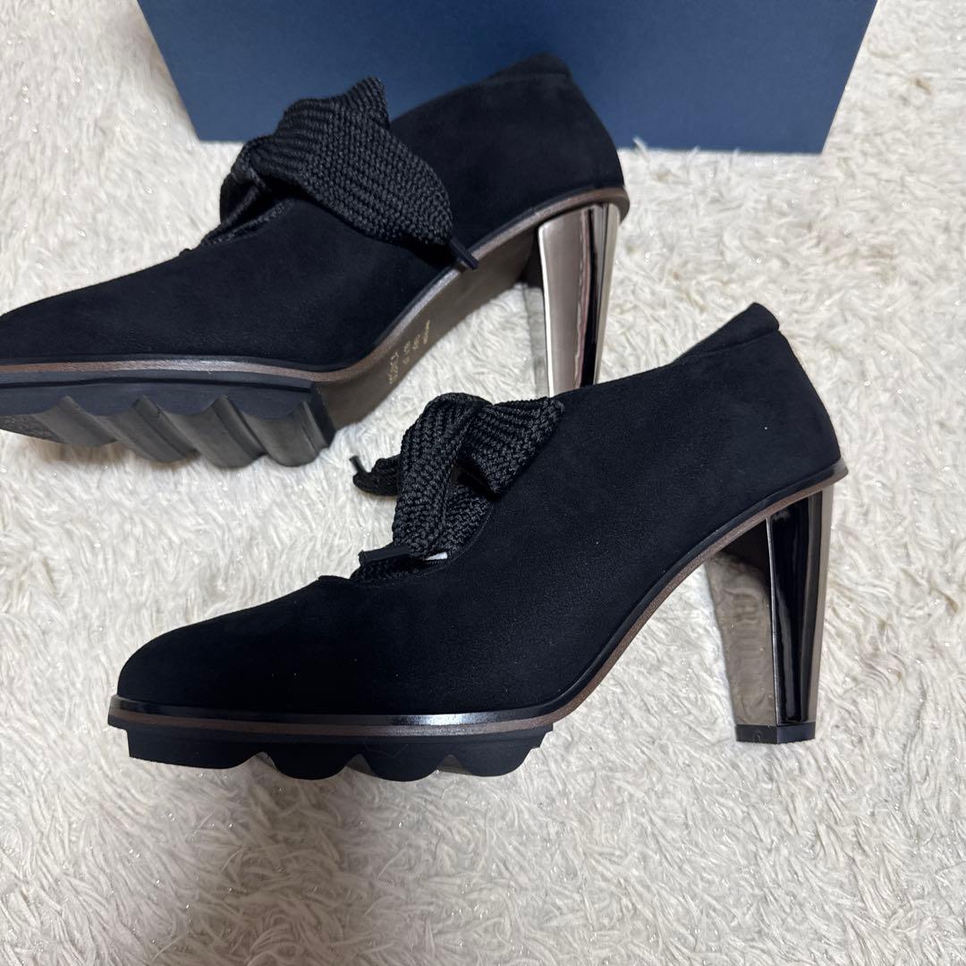 【新品未使用】ヒルズアベニュー ★オセアニカ リボンパンプス ★ブラック24.5