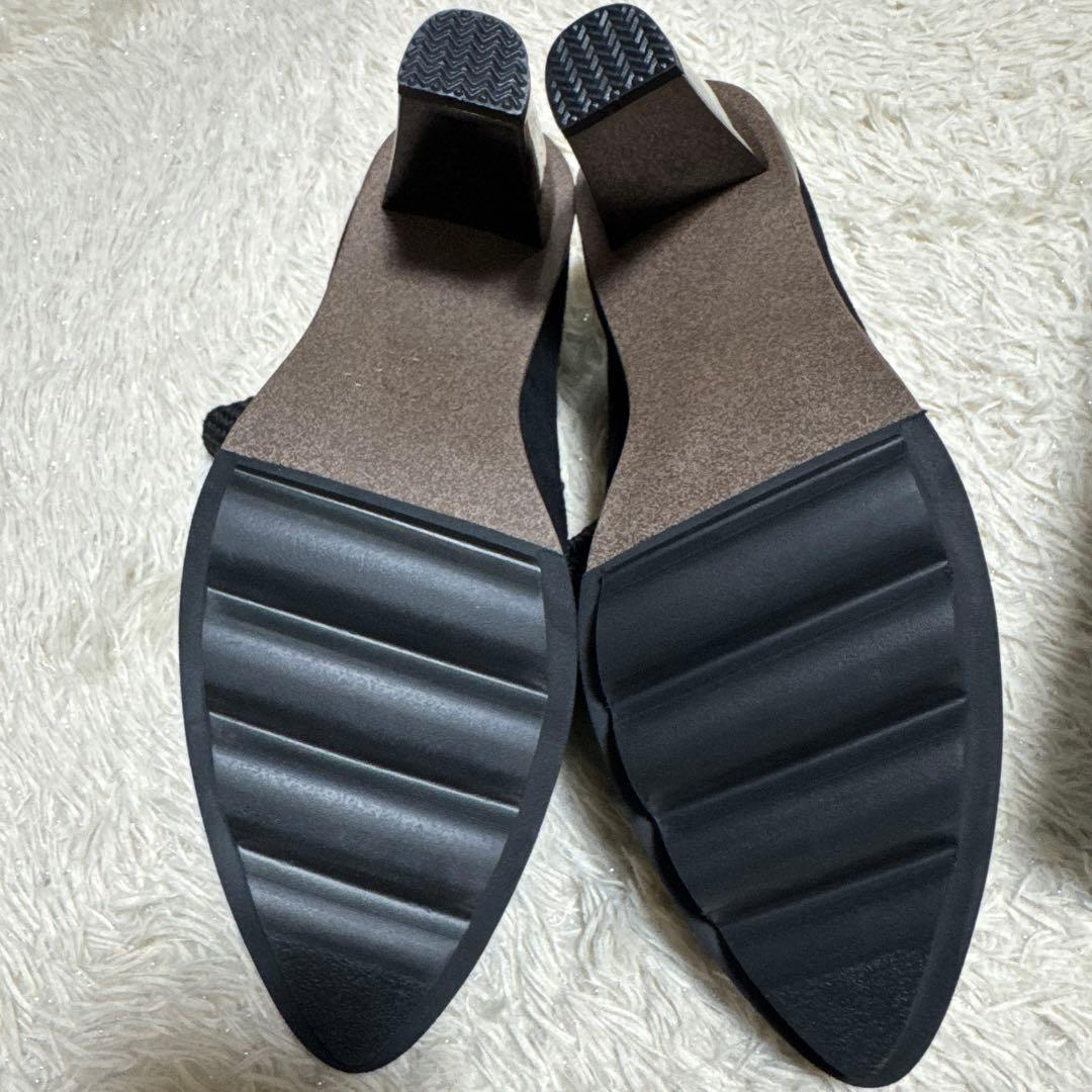 【新品未使用】ヒルズアベニュー ★オセアニカ リボンパンプス ★ブラック24.5