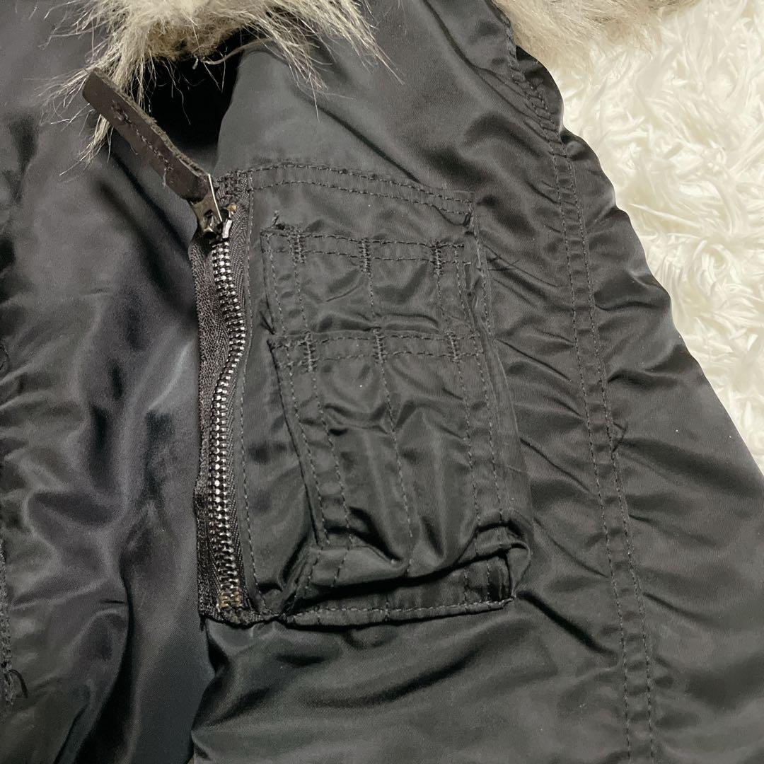 USA製 80s ALPHA アルファ N-2B フライトジャケット L 黒