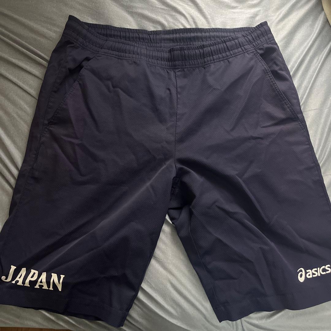 asics JAPAN ネイビー パンツ