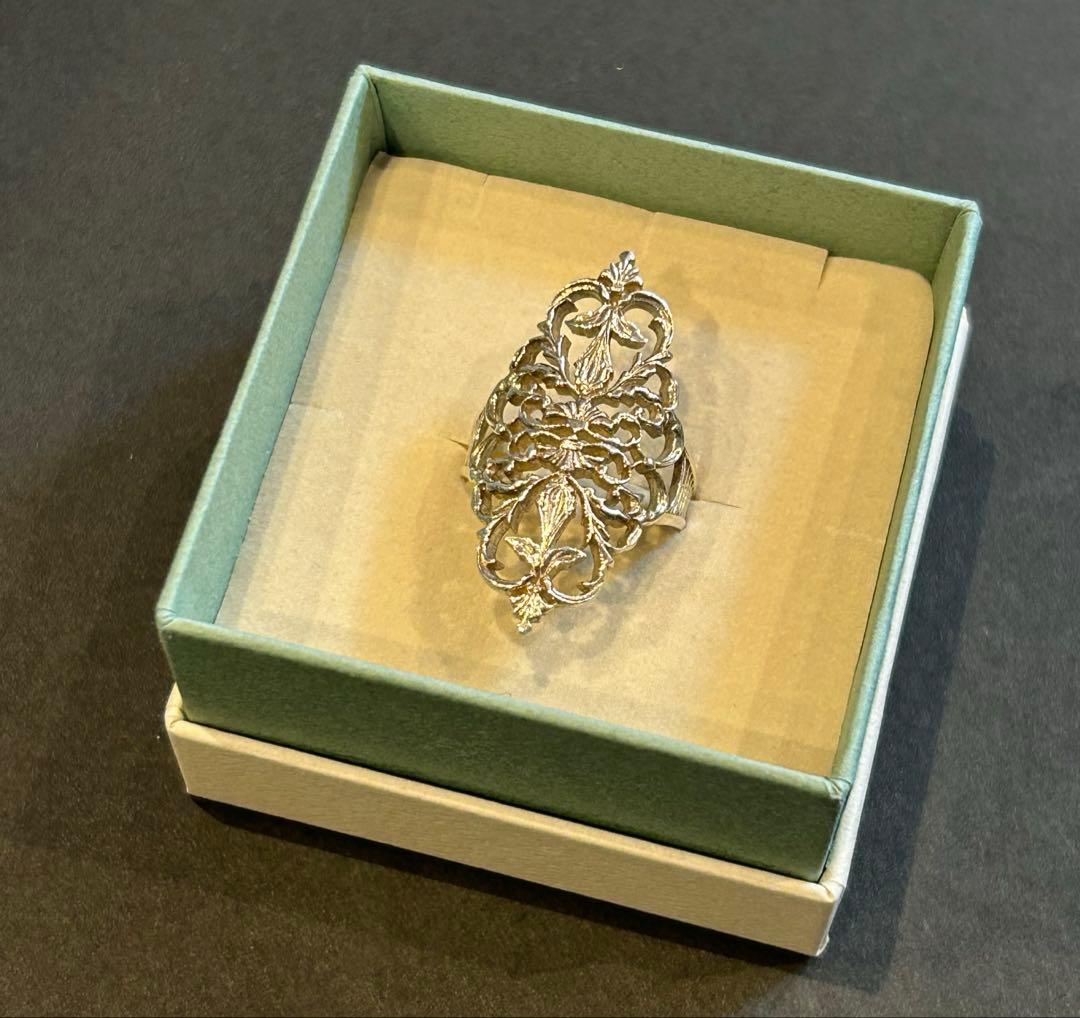 agete アガット　透かし　シルバーリング　13号