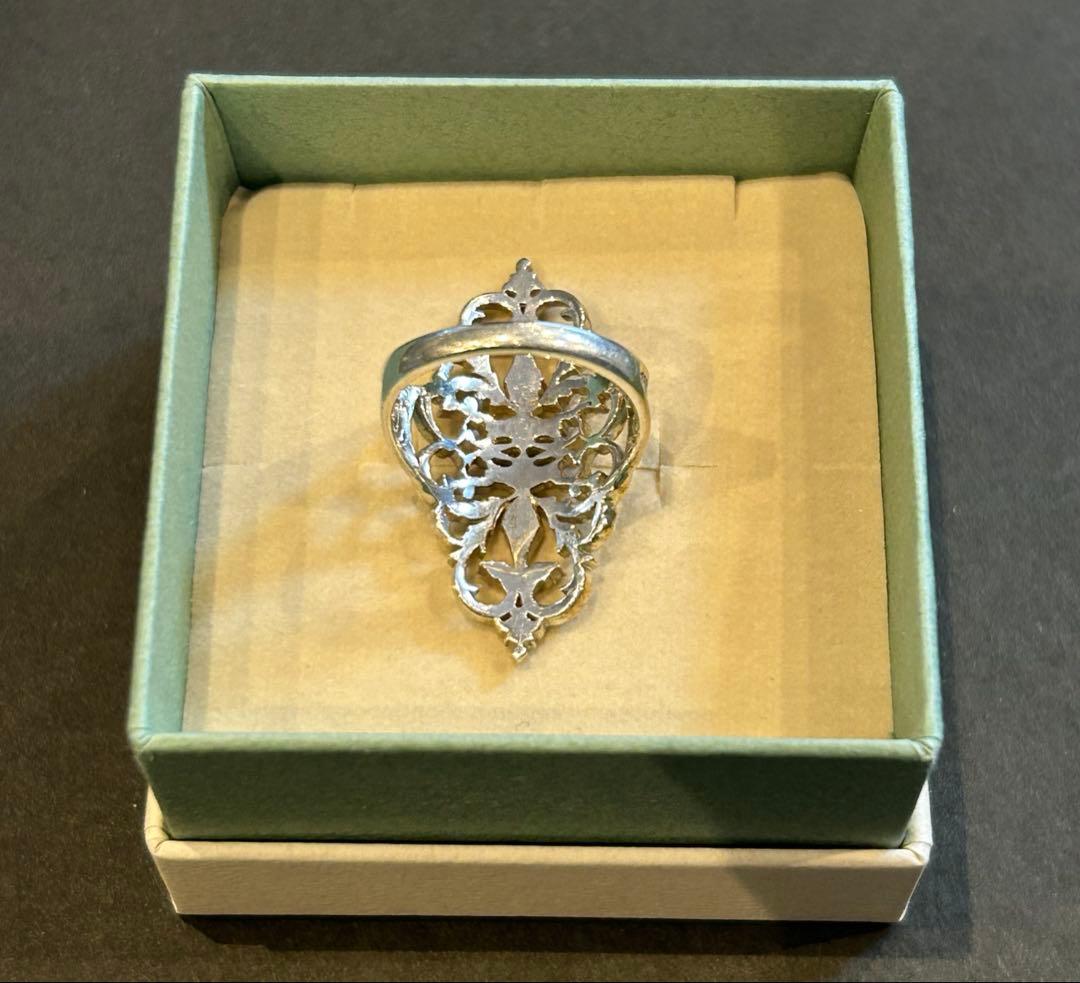 agete アガット　透かし　シルバーリング　13号