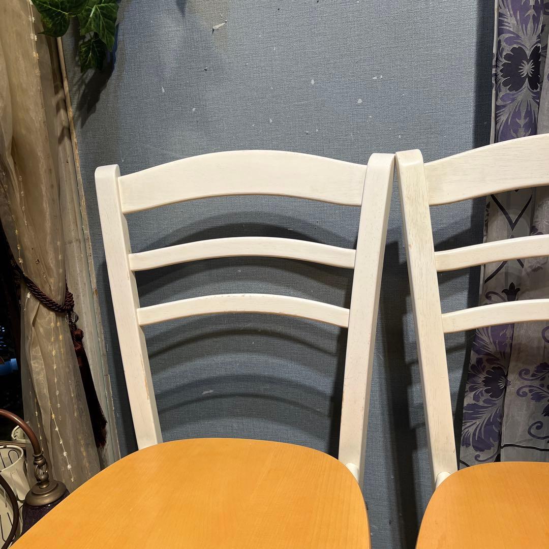 Sale L１　２脚セット　シャビーst 　木製ダイニングチェア