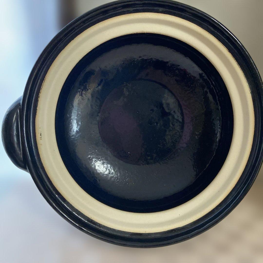 長谷園ヘルシー蒸し鍋　土鍋黒