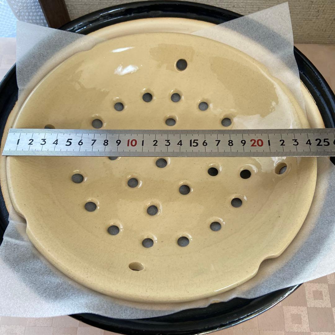 長谷園ヘルシー蒸し鍋　土鍋黒