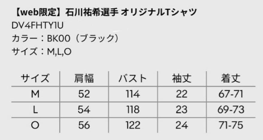 新品・未開封　DESCENTE 石川祐希選手限定 Tシャツ　Lサイズ