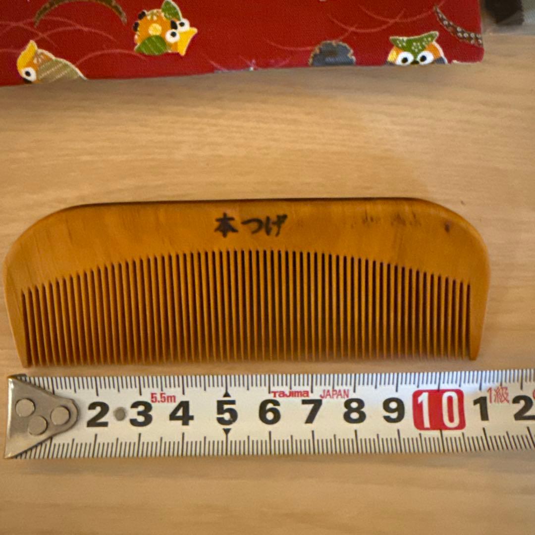 【未使用】つげ櫛　櫛留商店　くし　髪の毛　ヘアケア　本つげ　日本製　名古屋