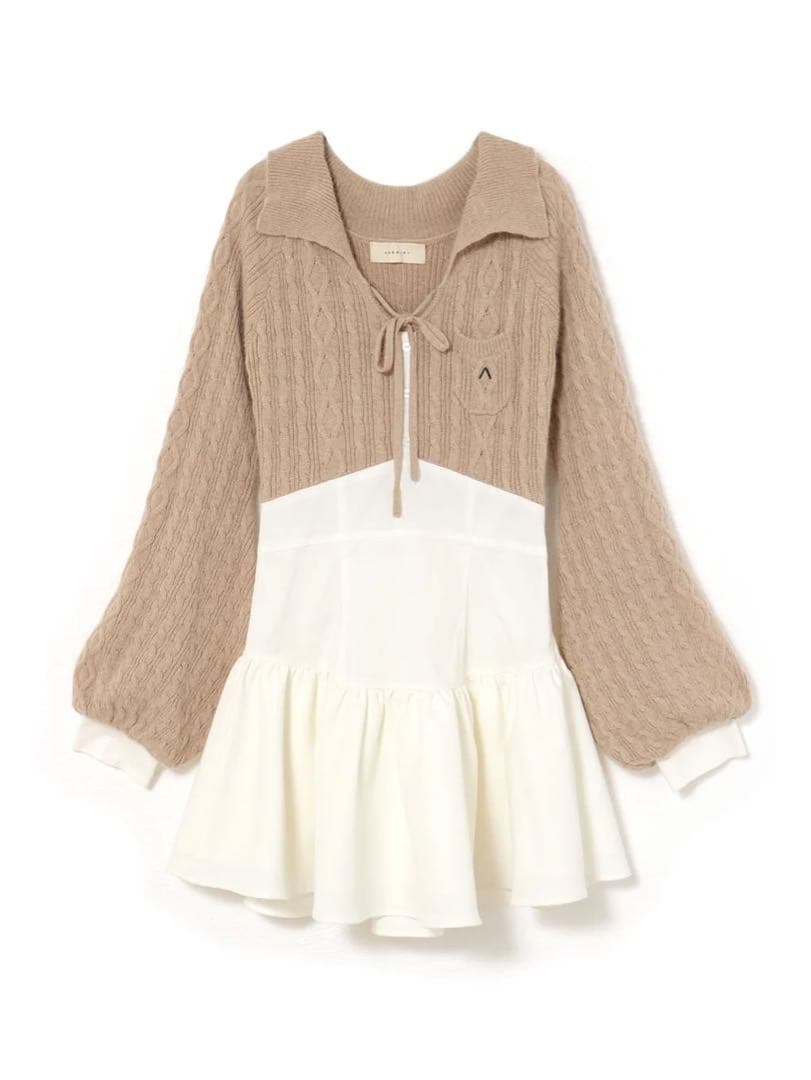 ワンピース andmary Tess blouse mini dress