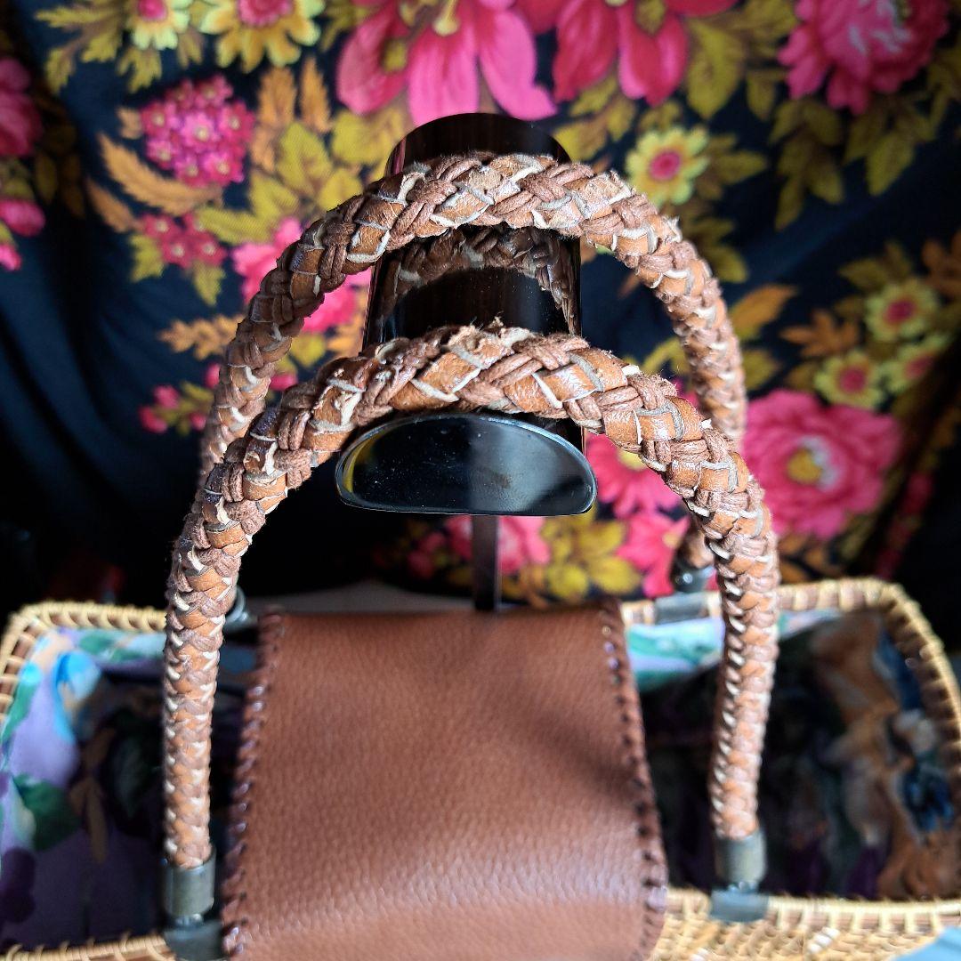 ハンドメイド 籐 籐バッグ かごバッグ ハンドバッグ