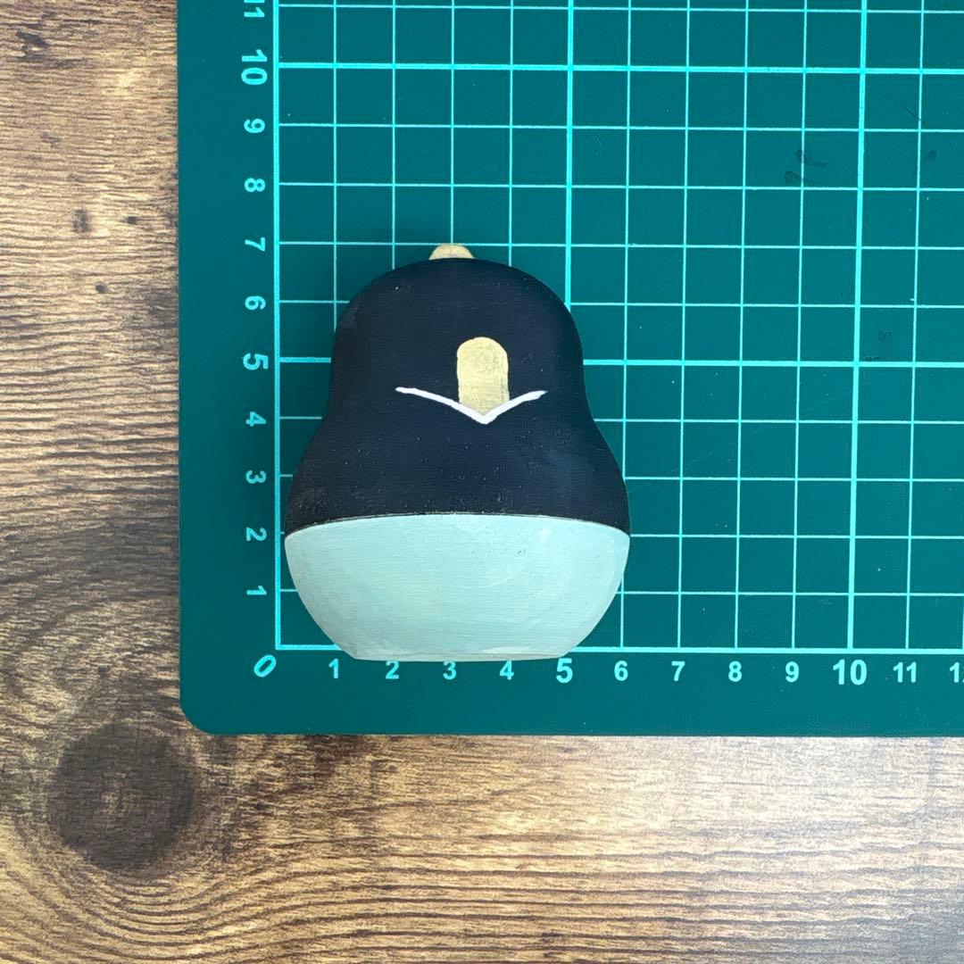 ねこマトリョーシカ　木製　白黒