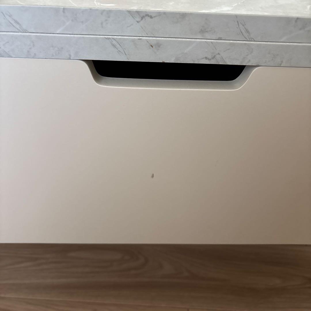 【元値】¥65,840！昇降式ローテーブル幅120cm 大理石柄 収納付