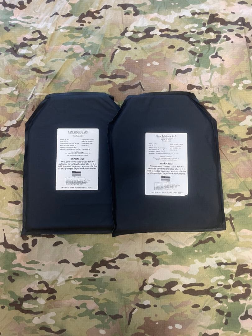 実物 防弾ソフトアーマープレート NIJ IIIA Medium 米国製M187