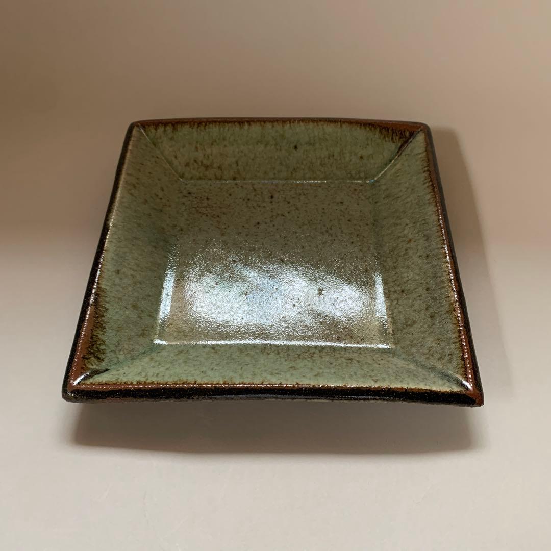 森山窯　角皿　角鉢　民藝