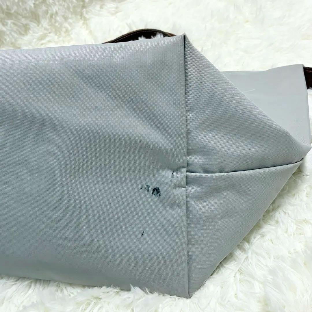 ロンシャン プリアージュ エッフェル塔 ナイロン トートバッグ グレー　A4