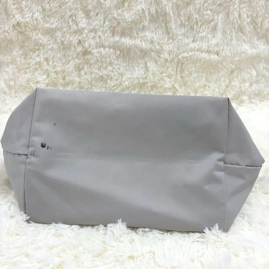 ロンシャン プリアージュ エッフェル塔 ナイロン トートバッグ グレー　A4