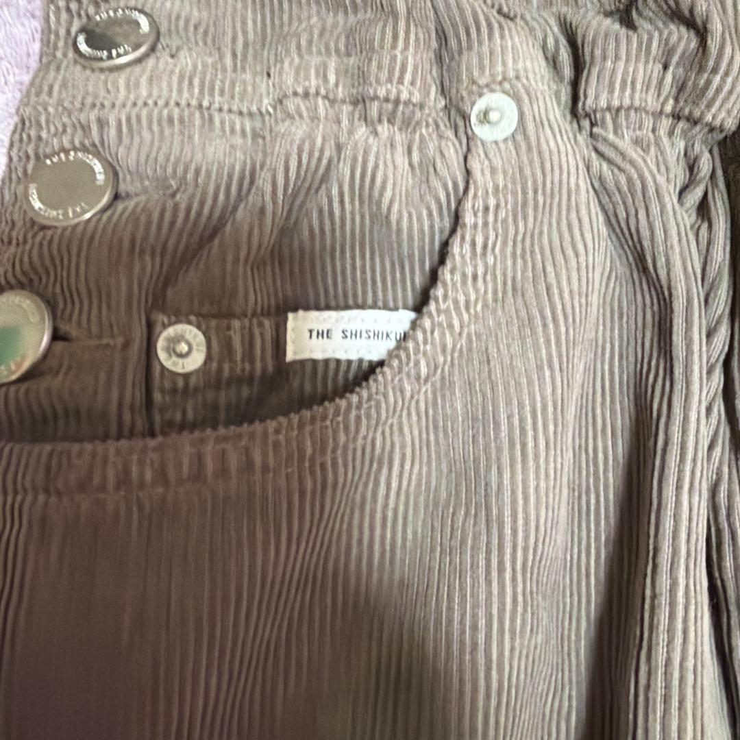 THE SHISHIKUI コーデュロイ サロペット ブラウン