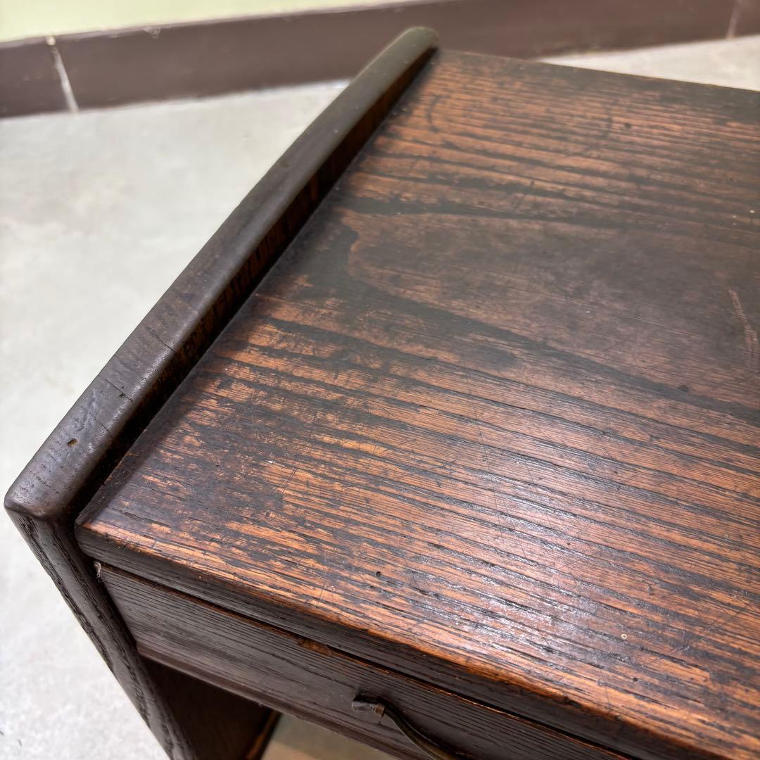 古家具　アンティーク机　ローテーブル　小引き出し３杯　和モダン　飾り台