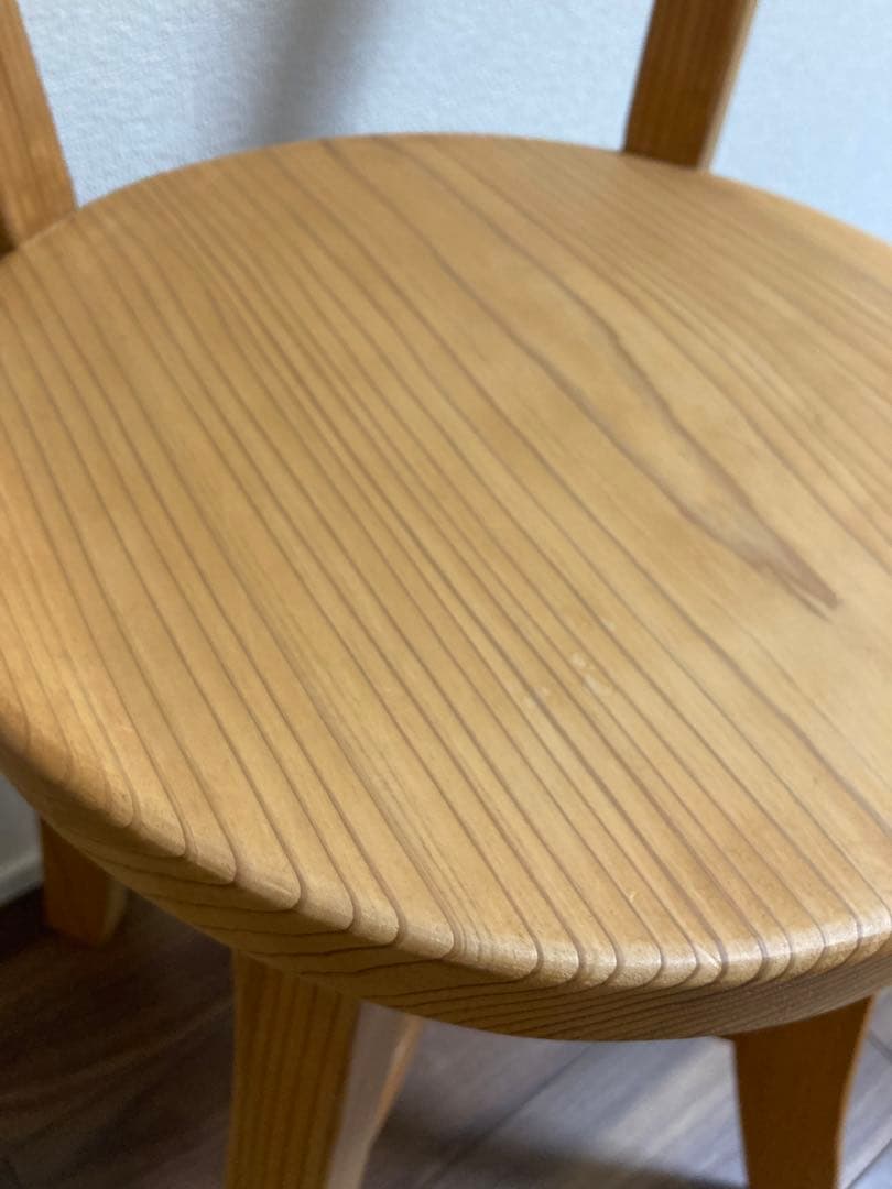 【国産杉】木製シンプルチェア ナチュラルウッド