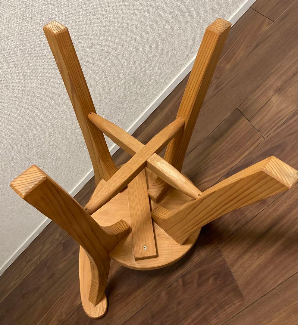 【国産杉】木製シンプルチェア ナチュラルウッド