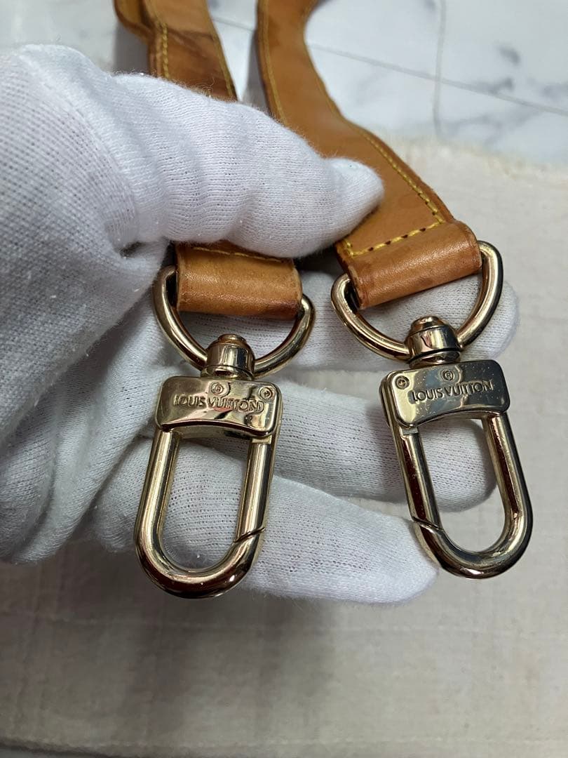 ルイヴィトン　ボストンバッグ　ショルダーストラップ　ヌメ革