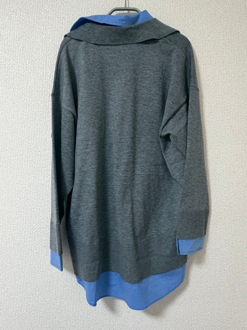 ELENDEEK シャツドッキングスキッパーニット