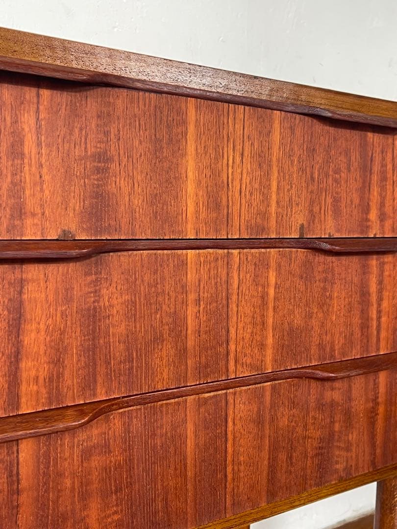 北欧 デンマーク ヴィンテージ チーク 3段 スモール チェスト