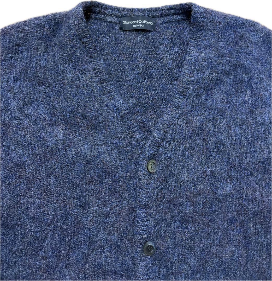STANDARD CALIFORNIA モヘア混カーディガン　ネイビー L