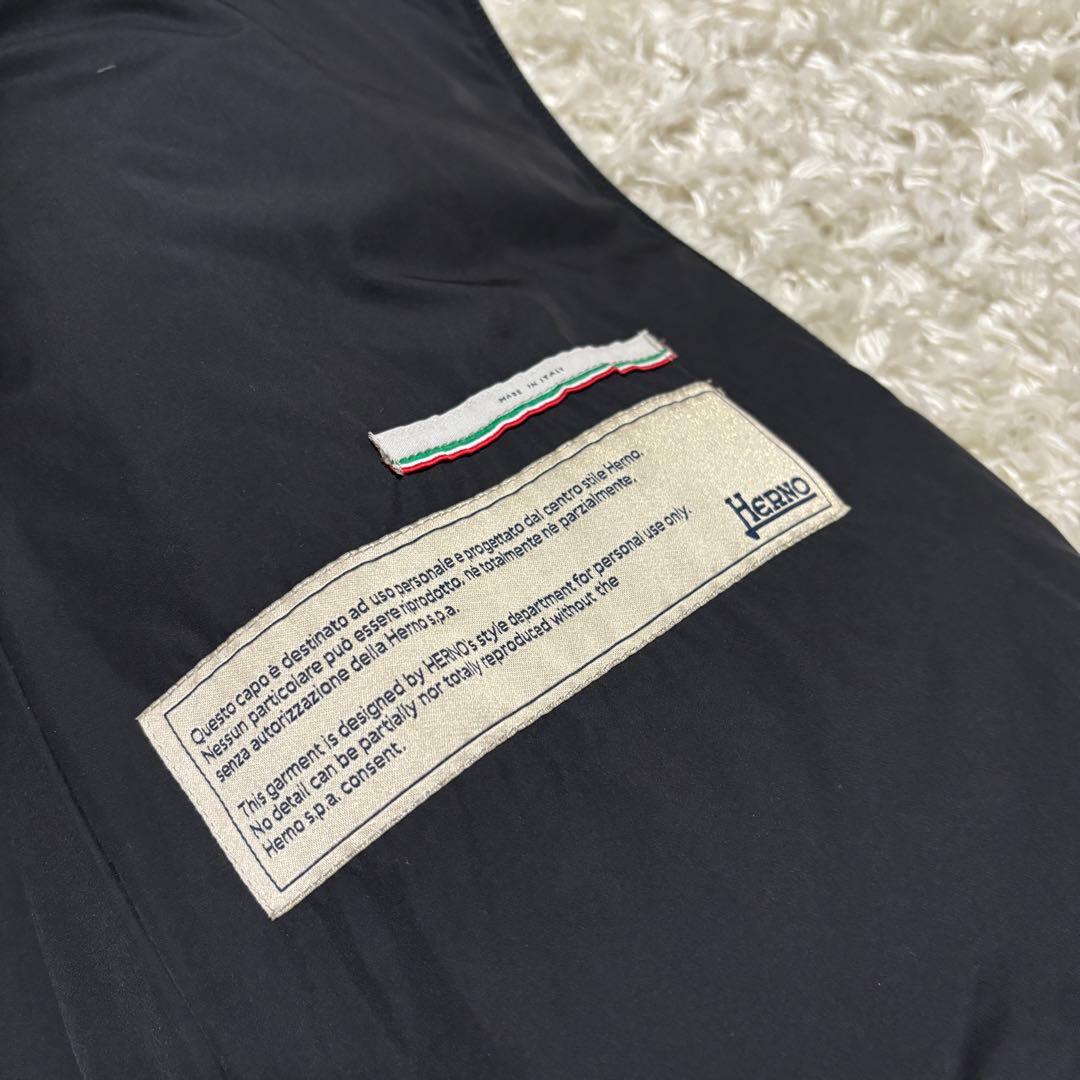 美品✨ HERNO ハイブリッド　ダウン切り替え　ダウンコート　ブラック　44