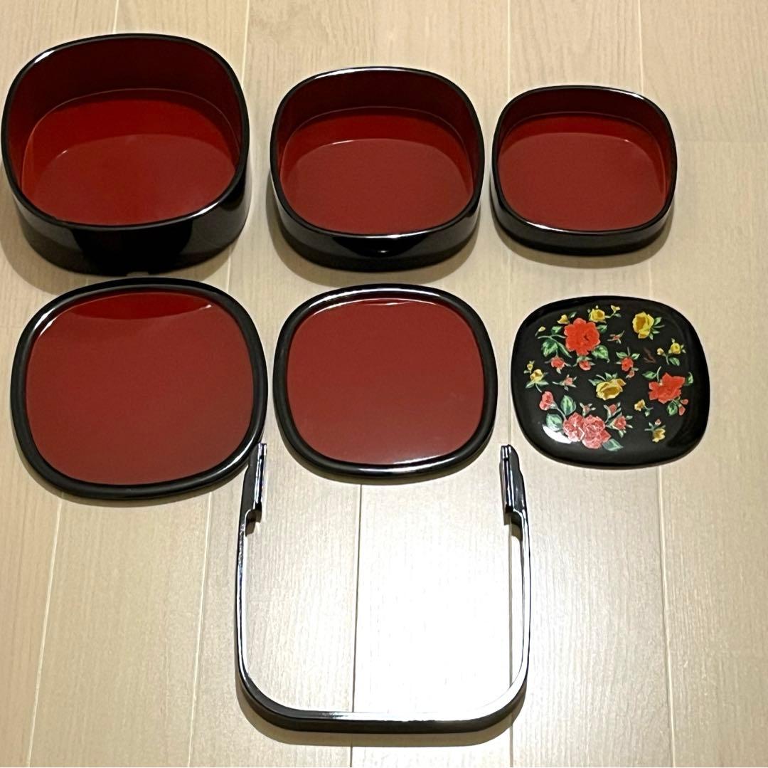 新品 KENZO ケンゾー 重箱 3段 手提げ ローズ手提入子重 おせち お重