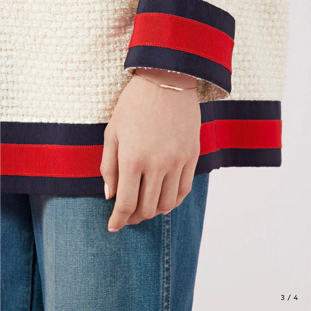 Gucci Link to Love バー付き ブレスレット 18k