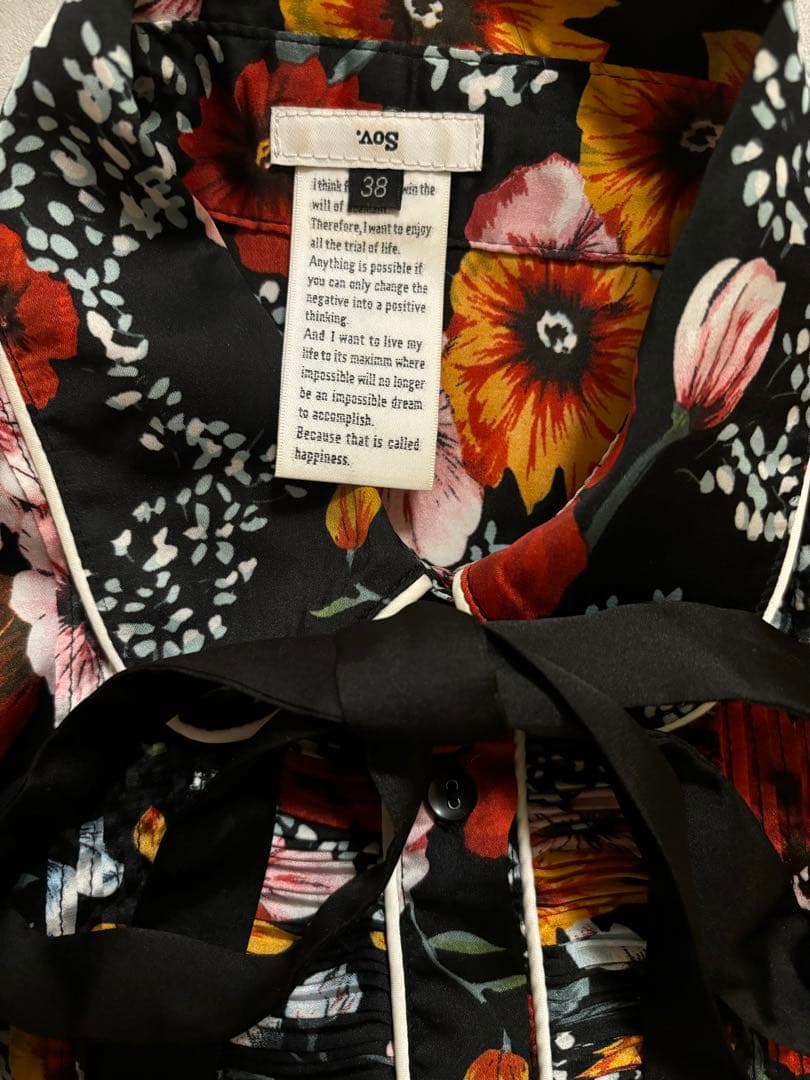 Sov. ダブルスタンダードクロージング 花柄 ブラウス